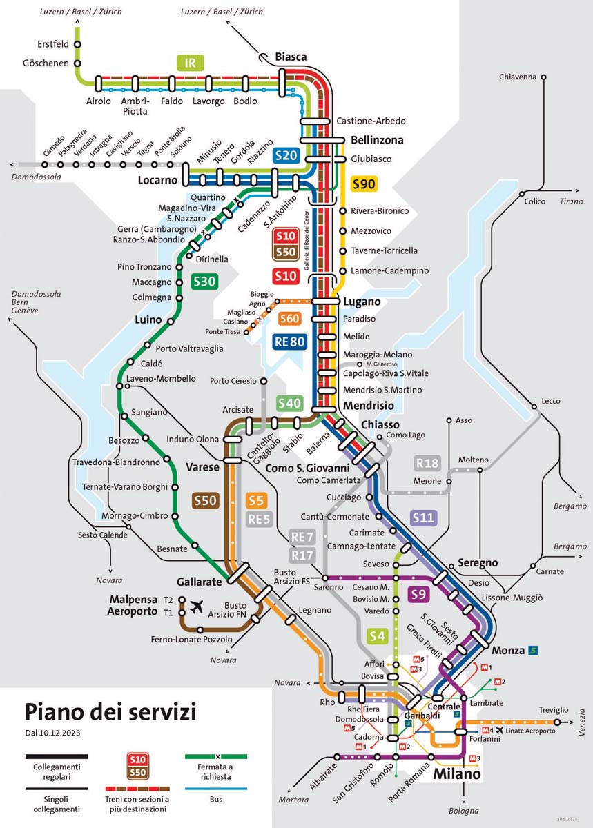 Mappa Linee Transfrontaliere